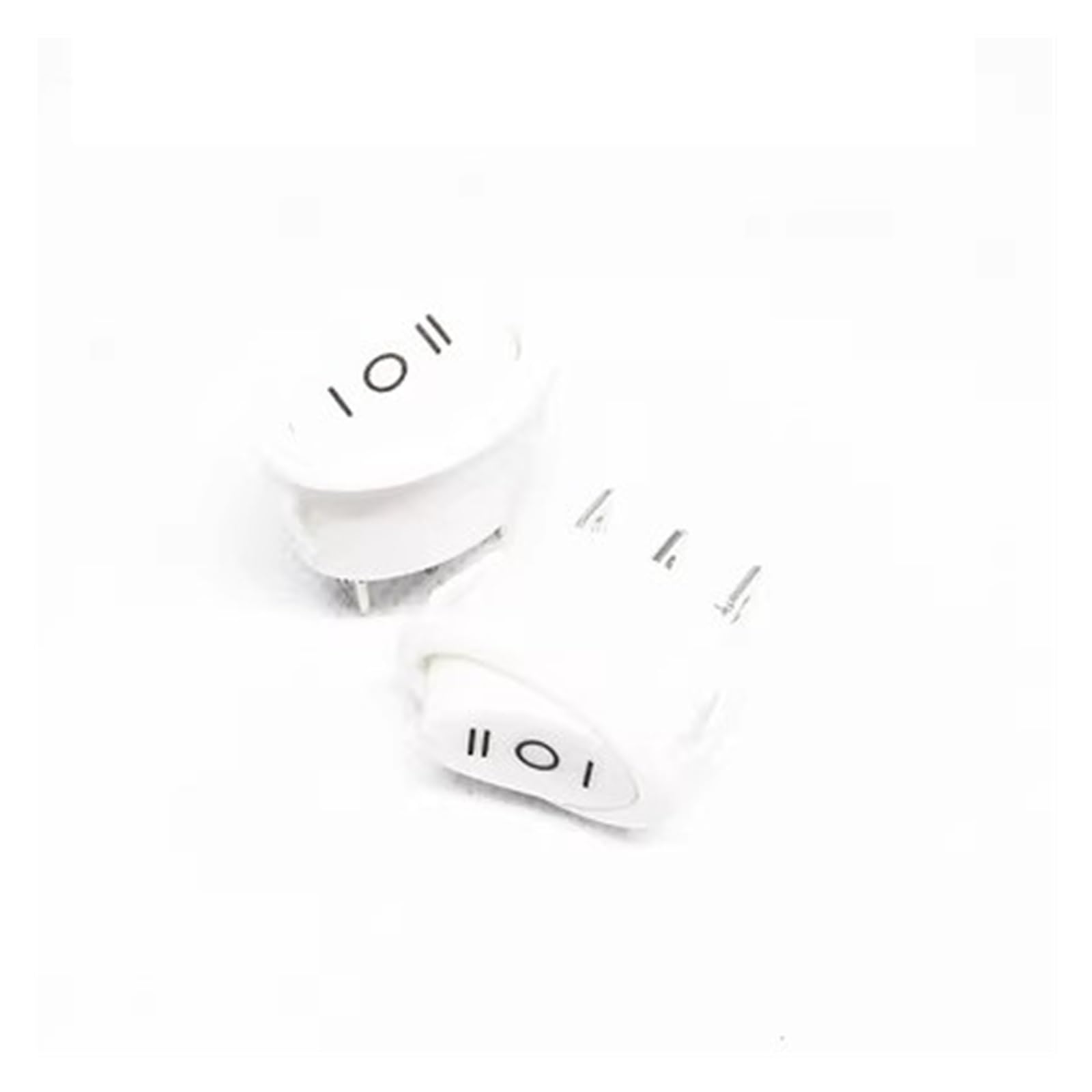 IDGTTLDF 1pcs 6A/250V kettle Power supply rocker Round boat oval switch White 3Pin On-off-On