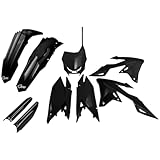 UFO Plast Full Plastic Kit Black Compatible with Suzuki RMZ250 2019-2026/RMZ450 2018-2026 - SUKIT418F@001