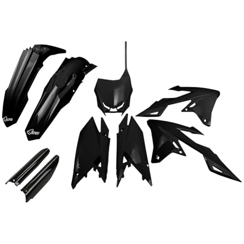 UFO Plast Full Plastic Kit Black Compatible with Suzuki RMZ250 2019-2026/RMZ450 2018-2026 - SUKIT418F@001