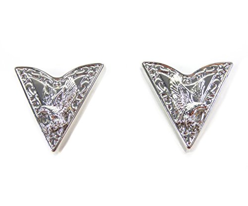 Rodeo Ready Kragenecken Silver Eagle Kragenecken Kragenspitzen Collar Tips Westernschmuck Western-Accessoires für Westernhemden Silber Cover