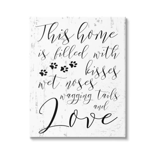 Image of Stupell Industries Dog Love Home Affirmation, 36 x 48 Inch Canvas Wall Art