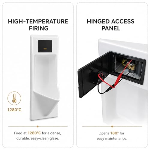 Orinal sin contacto montado en la pared con descarga automática por sensor 3
