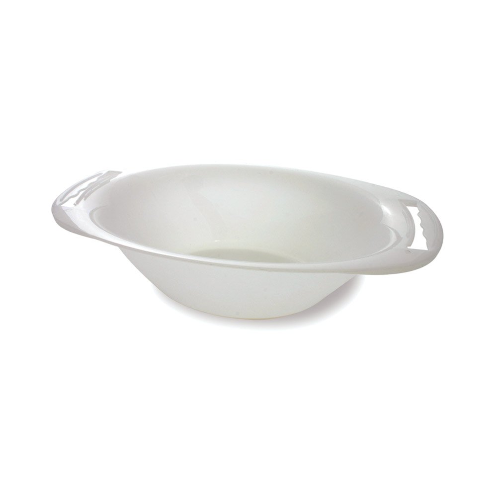 BORNER Swissmar Mandolin Oval Slicing Bowl White Plain Plastic Dishwasher Safe