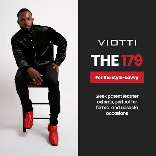 Image of Viotti 179, Casual Dress Oxford Shoes for Men, Satin Striped Lace-Ups, Men's Business Casual Leather & Satin Shoe, for All Formal Occasions