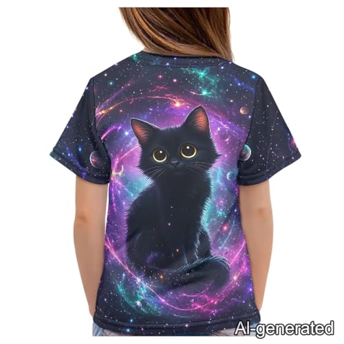 Image of Renewold Kids Novelty T-Shirt for Girls Boys Short Sleeve Crewneck Summer Tee Soft Breathable Graphic Shirt for Age 2-16