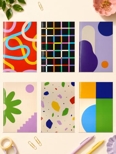 Image of DOODLE Set of 6 B6 Notebooks | 12 x 18 cm Soft Cover | 76 Pages Each | Compact Ruled Scribbl Notebooks for Notes, Plans, Practice, Journaling, School, College & Everyday Writing