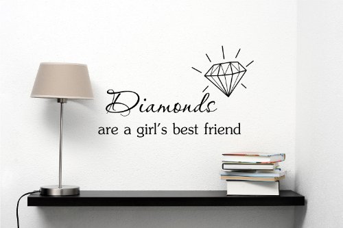 Diamonds are a Girl's Best Friend Vinyl Wall Decals Quotes Sayings Words Art