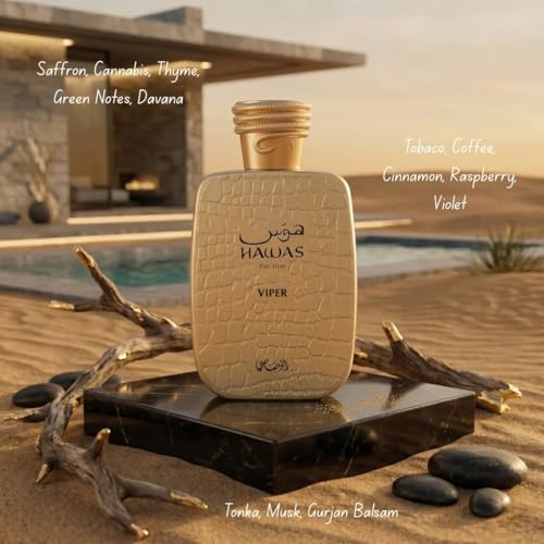 Image of RASASI Hawas Viper 3-Piece Perfume Gift Set Eau de Parfum Spray & Face, Beard Wash & Shower Gel 100ml (3.4 Oz)