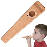 Kažoo aus Holz – 10,3 cm Pfirsichholz Konzert-Kažoo | Tragbares Anfänger-Blasinstrument | Bietet Spaß Musikspiel und Begleitung für Kinder, Gitarre, Ukulele und Anfänger