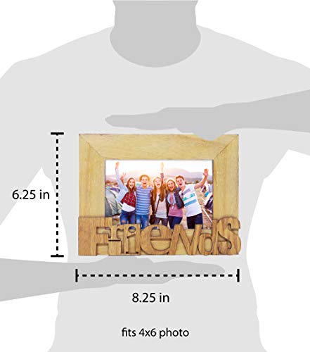 Isaac-Jacobs-Natural-Wood-Sentiments-Friends-Picture-Frame-4×6-inch-Photo-Gift-for-Friend-Display-on-Tabletop-Desk-Natural-4×6 Isaac Jacobs Natural Wood Sentiments Friends Picture Frame 4×6 inch Photo Gift for Friend Display on Tabletop Desk Natural 4×6