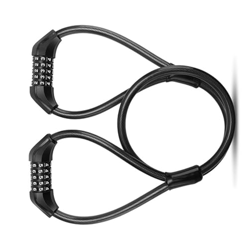 Câble antivol de vélo à double tête avec mot de passe en acier robuste