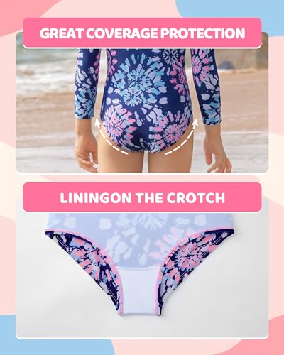 Image of Angel season Girls Swimsuits Kids Bathing Suit One Piece Swimwear with UPF 50+ Cute