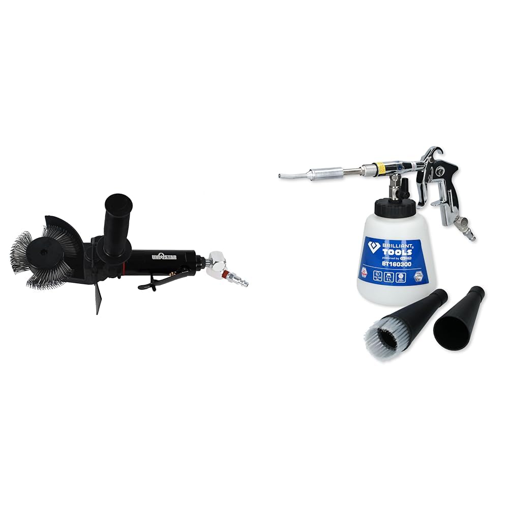 Kit brosseuse pro BRK pour nettoyer les jantes et l'intérieur de voiture au pistolet