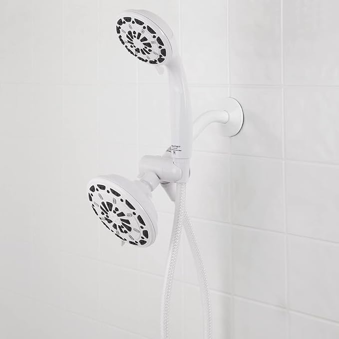 Cabezal Ducha Fijo y Manual Blanco 4.5 pulgadas 6 Modos miniatura 9