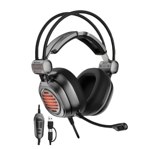 KEXIAO Auriculares con cable para juegos eSports omnidireccionales para un ajuste auditivo envolvente y cómodo