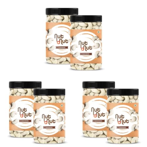 Image of Nut O Nut 100% Natural Premium 500 g Cashews(W240) Whole | Premium Kaju | Crunchy Whole Cashew Nuts | Nutritious, Delicious, Gluten Free Kaju | Healthy Snack Option (250 g x 2) (Pack of 3)