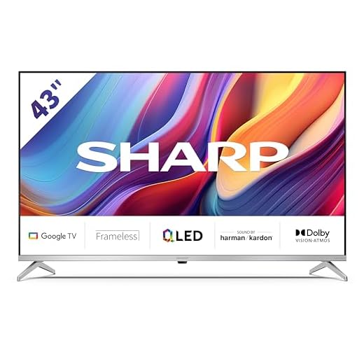 SHARP 43GP6265E - 43" 4K ULTRA HD QLED GOOGLE TV™. 4K Ultra High Definition Frameless Quantum Dot con eccezionali funzionalità multimediali