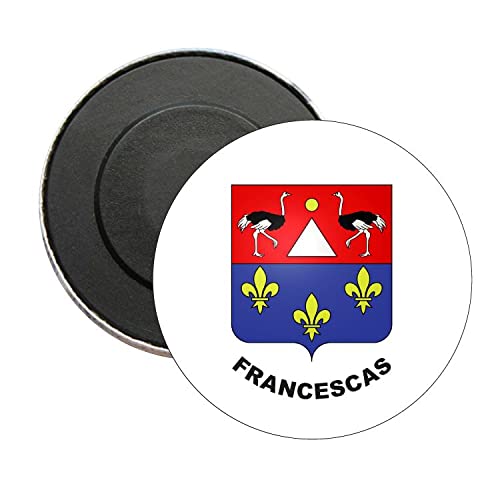 ROUND MAGNET. FRANCESCAS HERALDIC SHIELD LOT-ET-GARONNE FRANCE