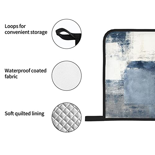 Donmyer POTHOLDERS-20220607-1-15 Blue And Grey Abstract Art Painting Oven Mitts Pot Holders Sets Of 4 Polyester High Heat Resistant thumb #5