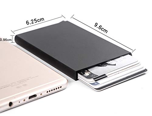 VOGARD Men's Aluminium Metal RFID Protected Smart Pop Up Wallet | 7 Card Slots (06 Black)… 3 415t0haK+EL