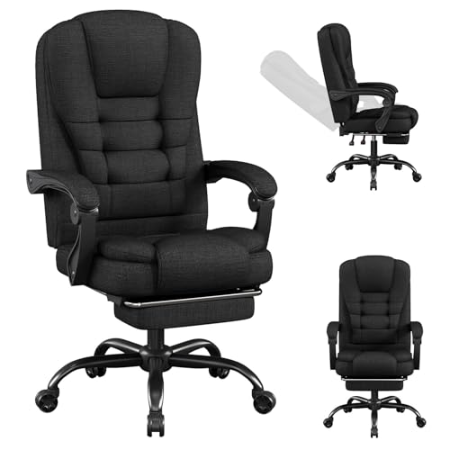 Fabric Office Task Chair- Computer Ergonomic Desk Chair- High Back Executive Chairs Height...