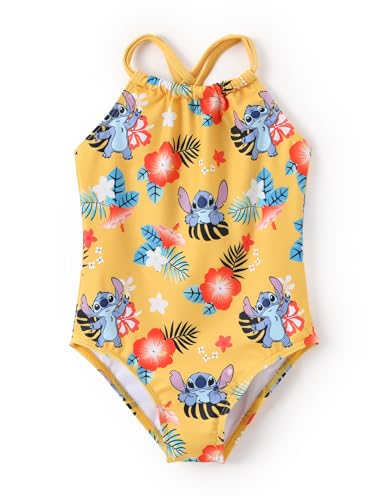 Image of Disney Stitch Marvel Frozen Elsa Girls Swimsuits UPF 50+ One Piece Bathing Suits Sport Summer Swimwear for Kids Size 3-13Y