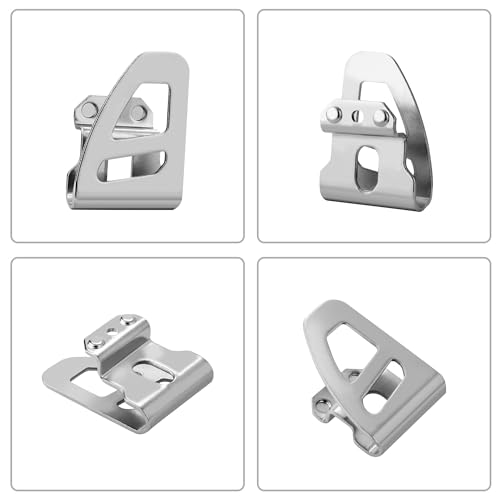 8Packs Belt Clips for Milwaukee 42-70-2653, 304 Stainless Steel Drill Belt Clip Hook with Screws, Drill Tool Clips Fit for Milwaukee M18 Impact Driver Hammer Drill 2604-22, 2604-20, 2797-22, 2604-22CT - Thumbnail 3