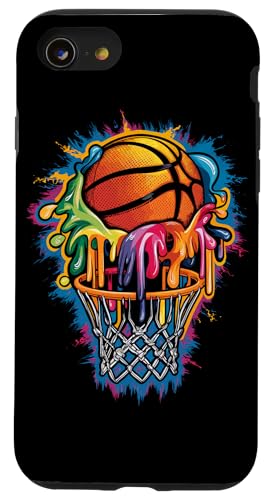 Coloré Joueur de Basket Panier Panier Coque pour iPhone SE (2020) / 7/8