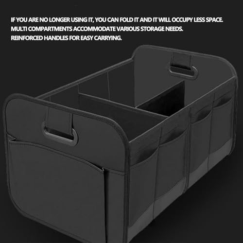 Caja de almacenamiento plegable para maletero de tela Oxford coche negro ASHATA 3