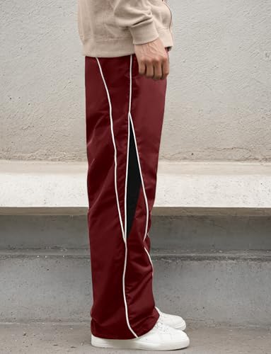 SEAUR Men's Y2k Baggy Sweatpants Parachute Pants Wide Leg Striped Track Pants Casual Cool Streetwear3