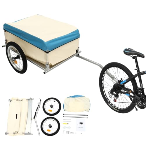 Fahrradanhänger 50 kg Lastenanhänger Transportanhänger Stahlrahmen 135cm