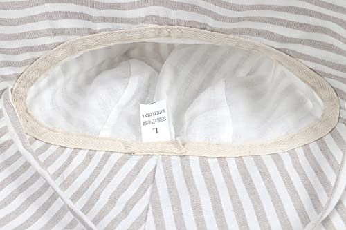 Baby Sun Hat Toddler Hats For Boys Girls Infant Sun Hat Baby Girl Hats Outdoor Wide Brim Basin Hat Beach Hat Upf 50+ Cotton Hemp Breathable Quick Drying (9-24 Months, Grey White Stripe) #TOP2