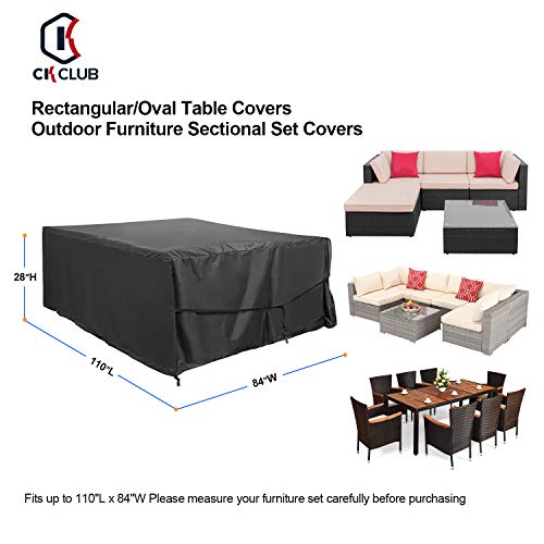 Patio Furniture Sectional Set Covers Large Water Resistant Outdoor Furniture Set Covers Loveseat Covers Heavy Duty 110 Inch L X 85 Inch W X 28 Inch H #TOP1