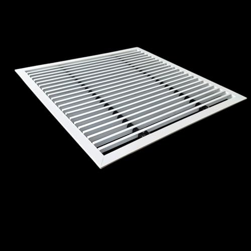 Image of Premium Central air Conditioning Grille- Linear Bar Grilles - Aluminium Powder Coated Grill, Ventilation Grill, Home Grill, ac Jali, Grill for Wall, Sidewall and Ceiling (12 inch * 12 inch)