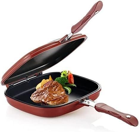 Bcjmkdx Doppelseitige BBQ-Pfanne aus Aluminiumlegierung