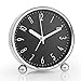 Produktbild Wecker ohne Ticken Analog Wecker 4 Zoll Quarz Stiller Wecker,Einfacher runder Metallwecker ,Stilvoller Wecker Alarm Clock-Schwarz
