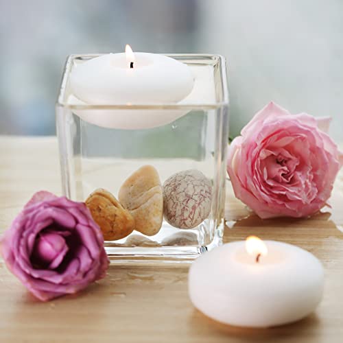 24 Pack Floating Candles, 3” White Unscented Dripless Wax Burning Candles, For Cylinder Vases, Weddings, Party And Holiday  #TOP3