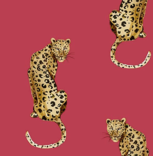 Nextwall Daisy Bennett Designs Leopard King Peel And Stick Wallpaper (Red) #TOP15