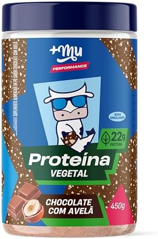 Proteína Vegetal, Mais Mu Performance, Vegana, Sabor Chocolate c/ avelã, Proteína do Arroz e da Ervilha, Sem Lactose - 450g
