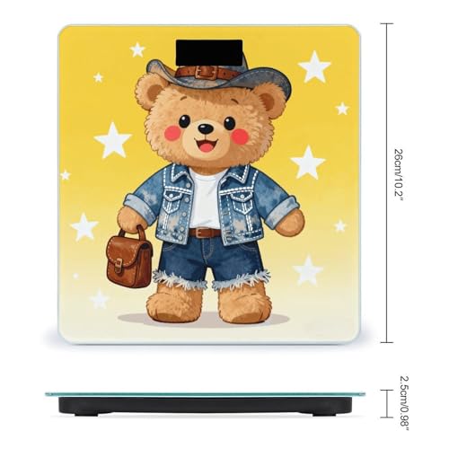 Báscula Digital Cowboy Teddy para Baño LCD Estable miniatura 2