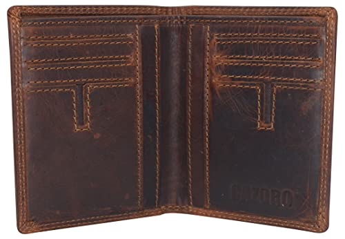 Vintage Leather Mens Slim Bifold Wallet RFID Blocking Credit Card Holder Wallets for Men3