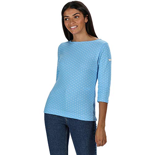 T-Shirt Rayé Helanie Regatta pour Femme avec Manches 3/4 en Polaire