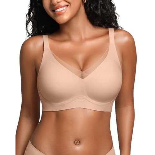 DEANGELMON Seamless Bras for Women No Underwire Supportive T Shirt Bra Skin 3X-Large