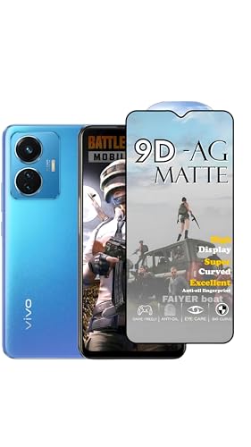 Image of Premium Tempered Glass for Vivo T1 44w (matte finish glass, Pack of 1) Full Screen Coverage gaming matte Screen Protector Guard (VIVO T1 44W)