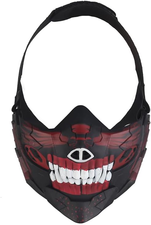 Outdoor Airsoft Shooting Face Protection Gear Tactical Half Face Halloween Cosplay Skull Mask