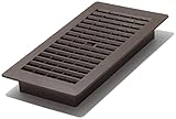 Decor Grates PL410-WB, Floor Register, 4x10, Walnut Brown Plastic