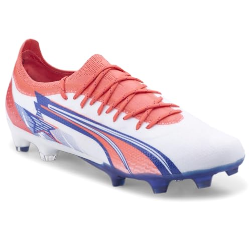 PUMA Mens C.P X Ultra Ultimate Firm GroundAg Soccer Cleats Cleated, Firm Ground, Turf - Blue, Red2