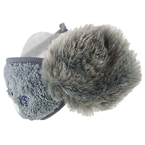 Image of Trendy Apparel Shop Kids Winter Animal Face Breathable Bear Fur Mask & Earmuffs