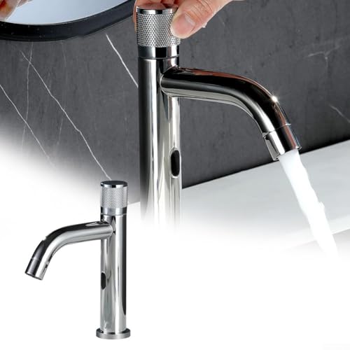 Grifo de baño de inducción inoxidable 304, monomando de agua fría con sensor 7