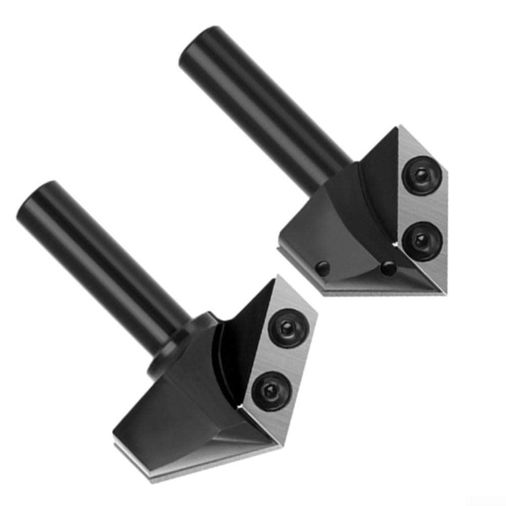 V-Nutfräser 45 Grad Wolframkarbid 1/2 Zoll für Holz(B)